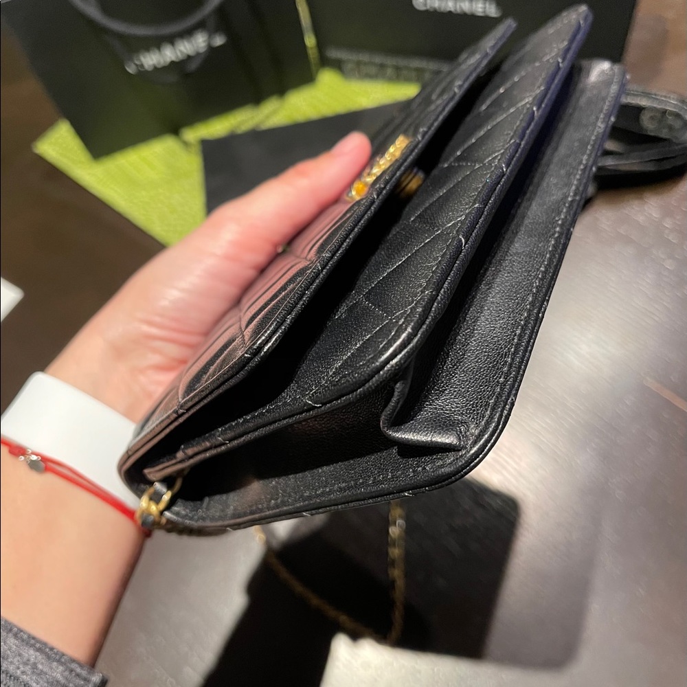 SOLD! Chanel Lambskin Infinity Wallet On Chain WOC - Picture 10 of 15